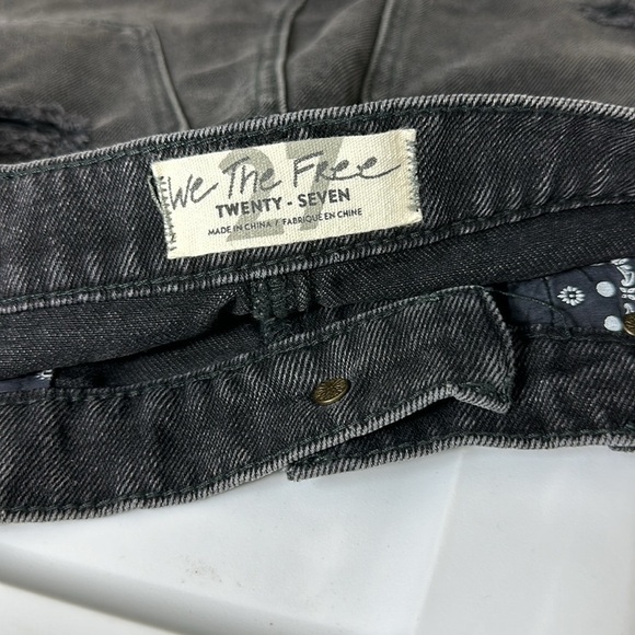 Free People Brea Cut Off Skirt Faded Black 27 NWT - Picture 5 of 7